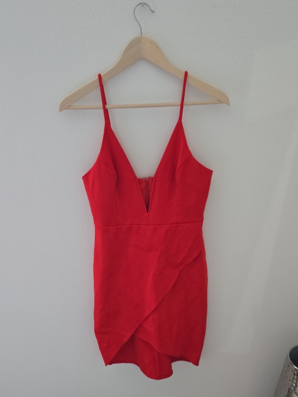 Lulus Red Spaghetti-Strap V-Neck Dress